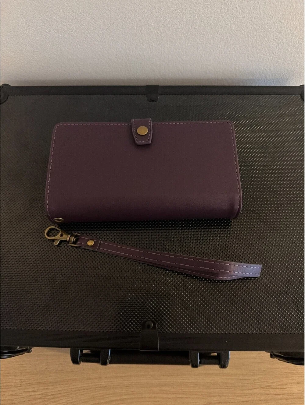 TwoHead 2-in-1 Wallet Case for Samsung Galaxy S25 Edge Purple Detachable Folio